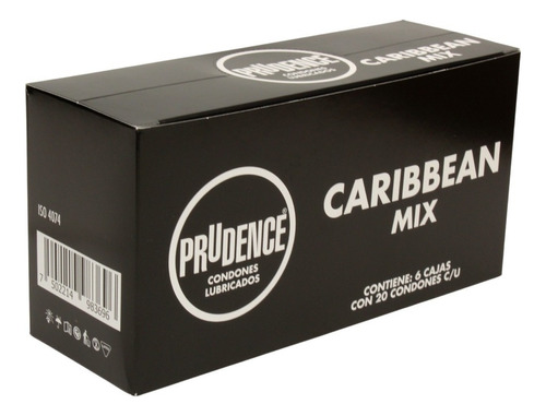 120 Condones Prudence Sabor Y Aroma Caribbean Mix