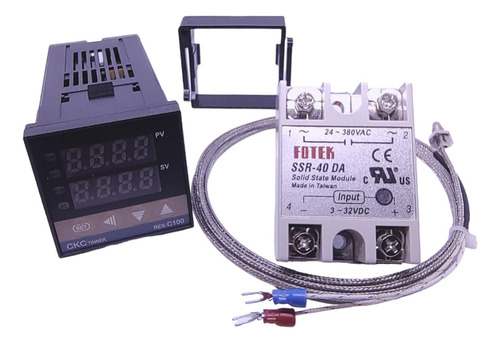 Kit Pirómetro Digital Rex-c100 Ssr40a Control De Temperatura
