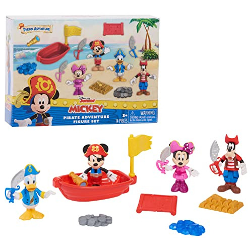 Juego De Figuras De Mickey Mouse Pirate Adventure, Part...