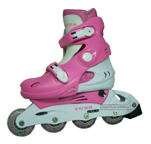 Patines Rollers Rosa  Extensible M 34 Al 37 Ruedas Silicona