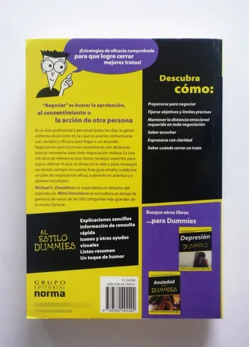 Michael C. Donaldson - Negociacion Para Dummies (Usado)