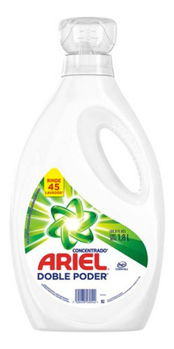 Detergente Líquido Ariel Concentrado 1,8l Rinde Hasta 3,6l