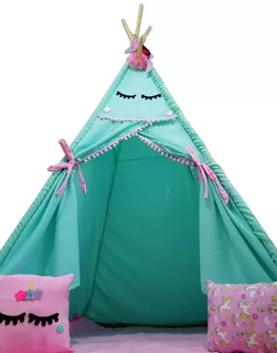 Tiny Land Tienda de campaña tipo tipi de encaje para adultos, niños con  bolsa de transporte, 87 pulgadas de alto - 5 lados enorme tipi tienda de