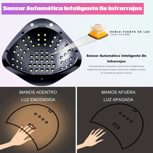 Obp Lámpara Uv Led Para Uñas 180w Secadora Profesional Bm-11