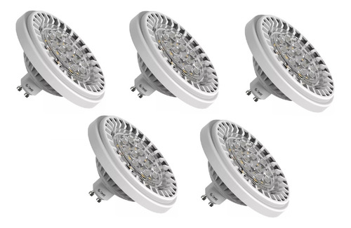 Lampara Led Ar111 Candil 12w Calido 220v. Gu10 3000k Packx5 