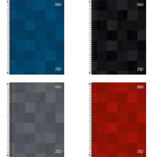 Kit 4 Cadernos 1 Matéria 80fls Espiral Capa Dura Universitário ZI...