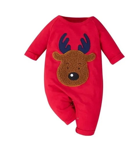Panalero Mameluco Para Bebe Navidad Reno