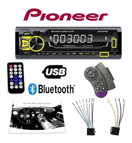 Reproductor Pioneer Bluetooth Radio Fm Mp3 Usb + Control