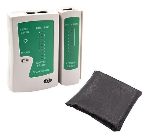 Tester De Red Probador Cable Redes Rj45 Rj11 Utp + Funda