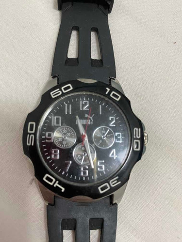 Relógio Puma - Pulseira De Borracha - Semi Novo Sem Bateria