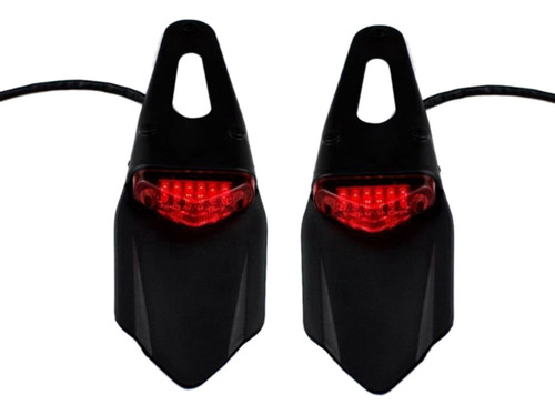 Freno Led Trasero Rojo Tail Motocross Xr Crf Klx En, 2 Unida