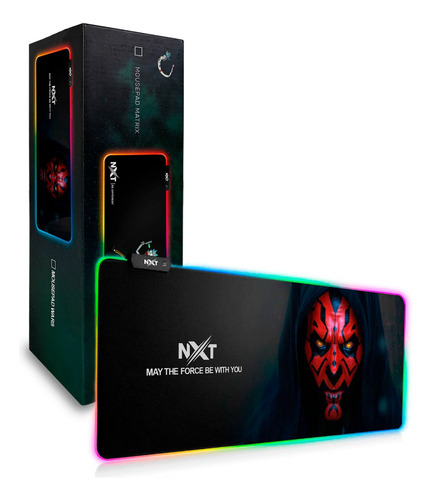 Mouse Pad Gamer Nxt Star Wars Xl Luces Rgb