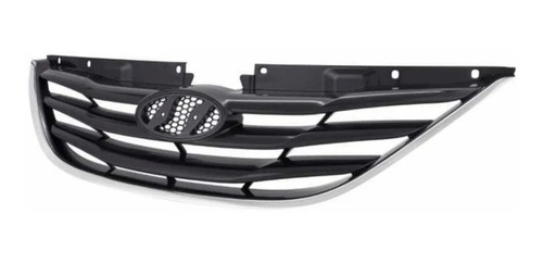 Parrilla Negra Con Filo Cromado Hyundai Sonata 2011 Al 2014