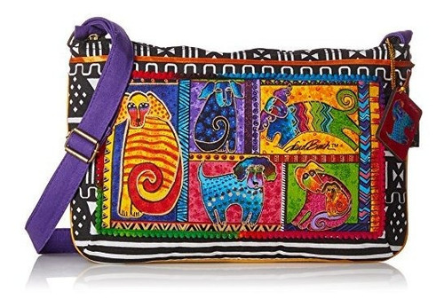 Laurel Burch Medium Crossbody Superior De La Cremallera 15 P