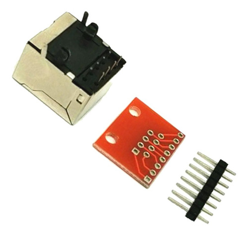 Pcb Conector Rj45 E Estojo Conselho Saia Verificação De Et