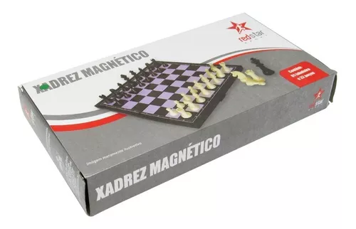 Jogo De Xadrez Magnético 32 Pçs Redstar- Xadrez Dama E Gamão