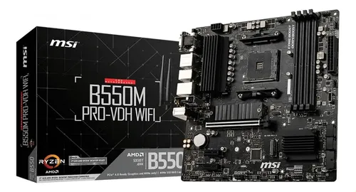 Placa Msi Msi B550m Pro-vdh Wifi Am4 Micro Atx Color Xdbzb