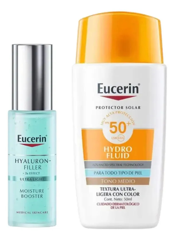 Eucerin Gel H.f Booster + Sun Hydrofluid Tinted Tono Medio