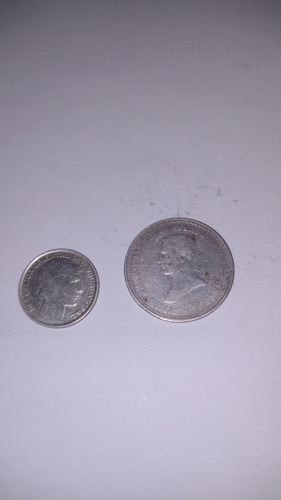 Uruguay Lote 2 Monedas Plata 20 Cent1920 Y42.usadas  ++