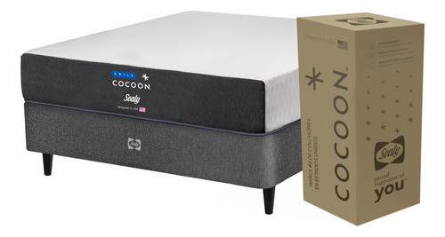 Sommier Y Colchon 2 Plazas (130x190) Cocoon Chill Box