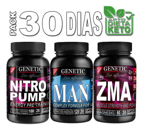 Anabol 3 Fórmula Man Nitro Pump Zma Libido Vigor Sex Genetic