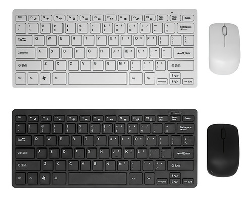 Combo Teclado Y Mouse Mini Inalámbrico Tipo Mac Slim