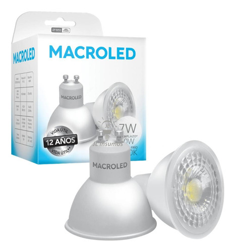 Pack 25 Lampara Dicroica Led 7w Gu10 Luz Fria