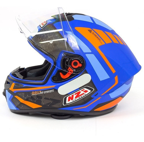 Capacete Para Moto Nzi Trendy Overtalking Azul Ceu Tamanho do capacete 56/S