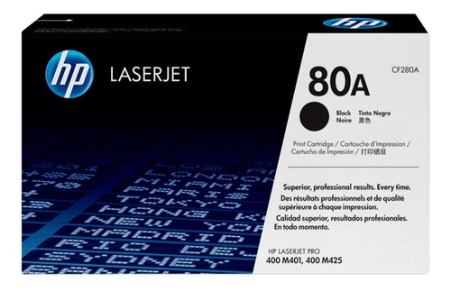 Toner Hp 80a Original Cf280a Laserjet Negro