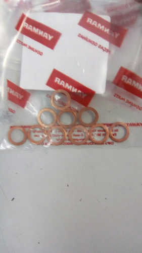 10  Arruelas 8mm Em Cobre