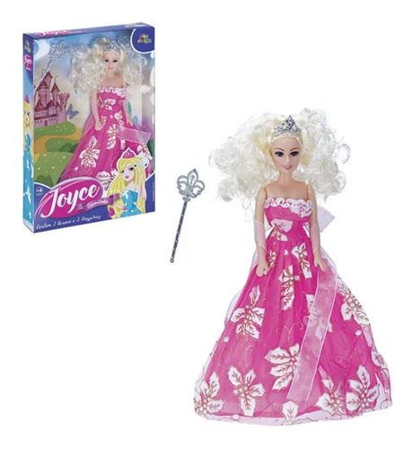 Imagem 2 de 3 de Boneca Infantil Joyce Princesa Encantada Brinquedo Realista