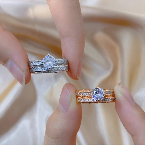 Djss Sroje Anillo M A La Moda Coreana Con Incrustaciones