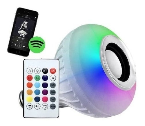 Lampara Led Rgb 220v Parlante Bluetooth Colores Foco Oferta!