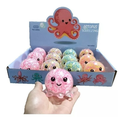 Pulpo Con Bolitas Con Luz Squishy Amansaloco Pulpito Stress