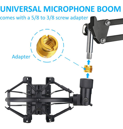 Soporte Antichoque Para Microfono Sunmon Anti Vibracion