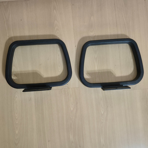 Juego Apoyabrazos Repuesto Silla Sillon Oficina Escritorio Plateado Cuero Sintético