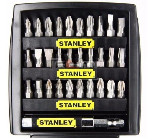 Jogo De Bits Aparafusar Guia Magnético E 31 Pontas Stanley
