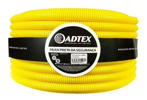 Conduite Flexível Pvc 3/4 Corrugado Amarelo 50 Metros Adtex