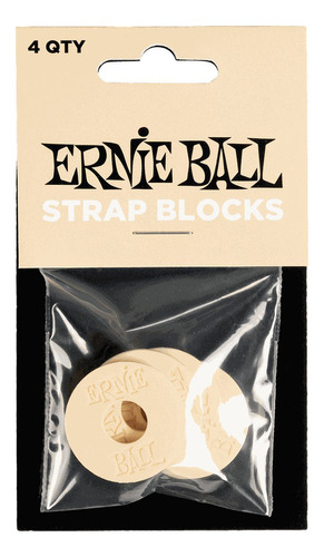 Seguros Ernie Ball Para Tahali, Plastico Crema (4 Pzas.) 562