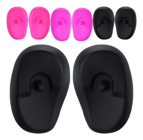 Para Orejeras De Silicona, Tintes For El Cabello, 4 Pares /