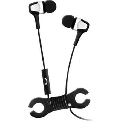 Maxell Mega Trio Earbud W/mic Winder Blk/wht Bolsa De Almac.