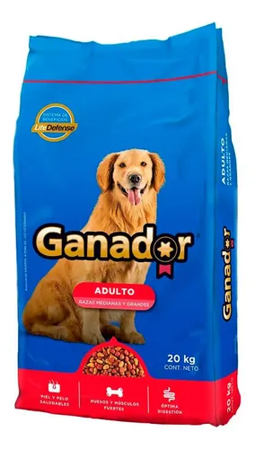 Costal Croquetas Para Perro Ganador Adulto De 20kg