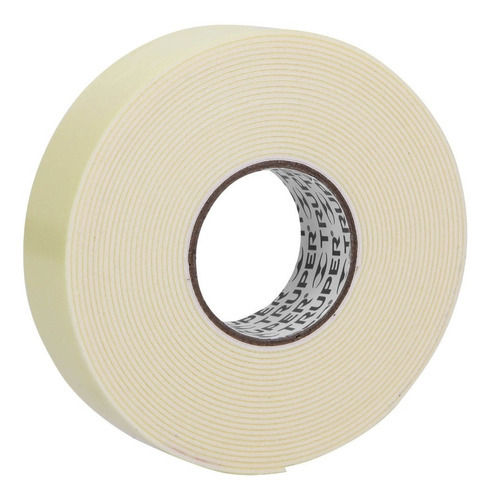 Cinta Doble Faz Rollo 5m X 25mm Truper 11727 Color Blanco