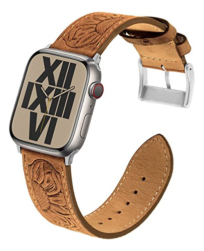 Falandi Para Cuero Apple Watch Band 45/44 / 42 Mm, Retro Gir