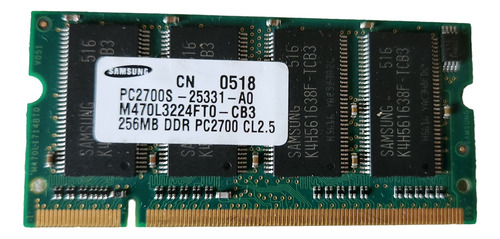 Memoria Ram Ddr Pc2700 256mb Samsung (m470l3224ft0-cb3) (Usado)