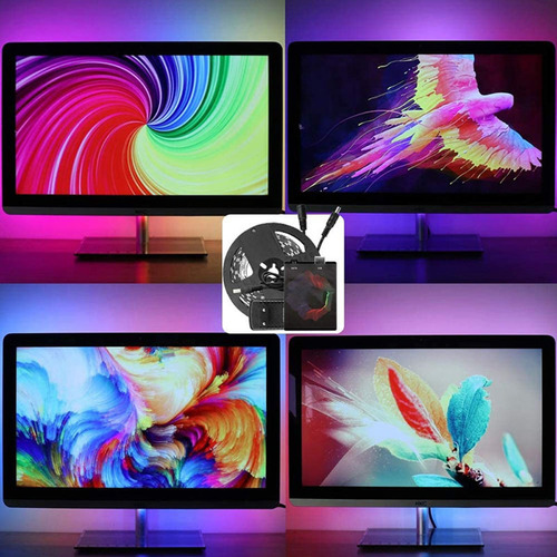 Pc Rgb Strip De Computador Backlight Alto 3 Metros