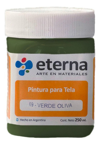 Acrilicos Eterna X Unidad 250 Ml Decorativos Premium Color Del Óleo Verde Oliva