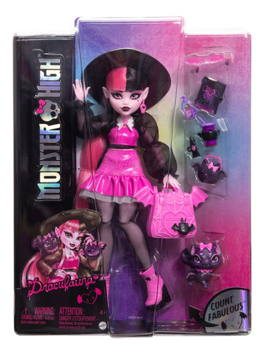 Monster High Muñeca Draculaura Nuevo Look Mascota Original