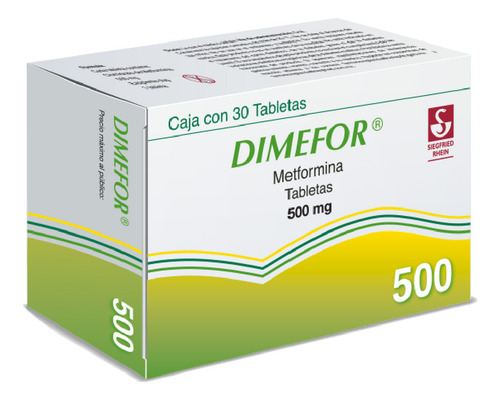 Dimefor Tableta 500 Mg, 30 Tabletas