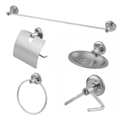 Kit Acessórios Para Banheiro Stander Leão Metais